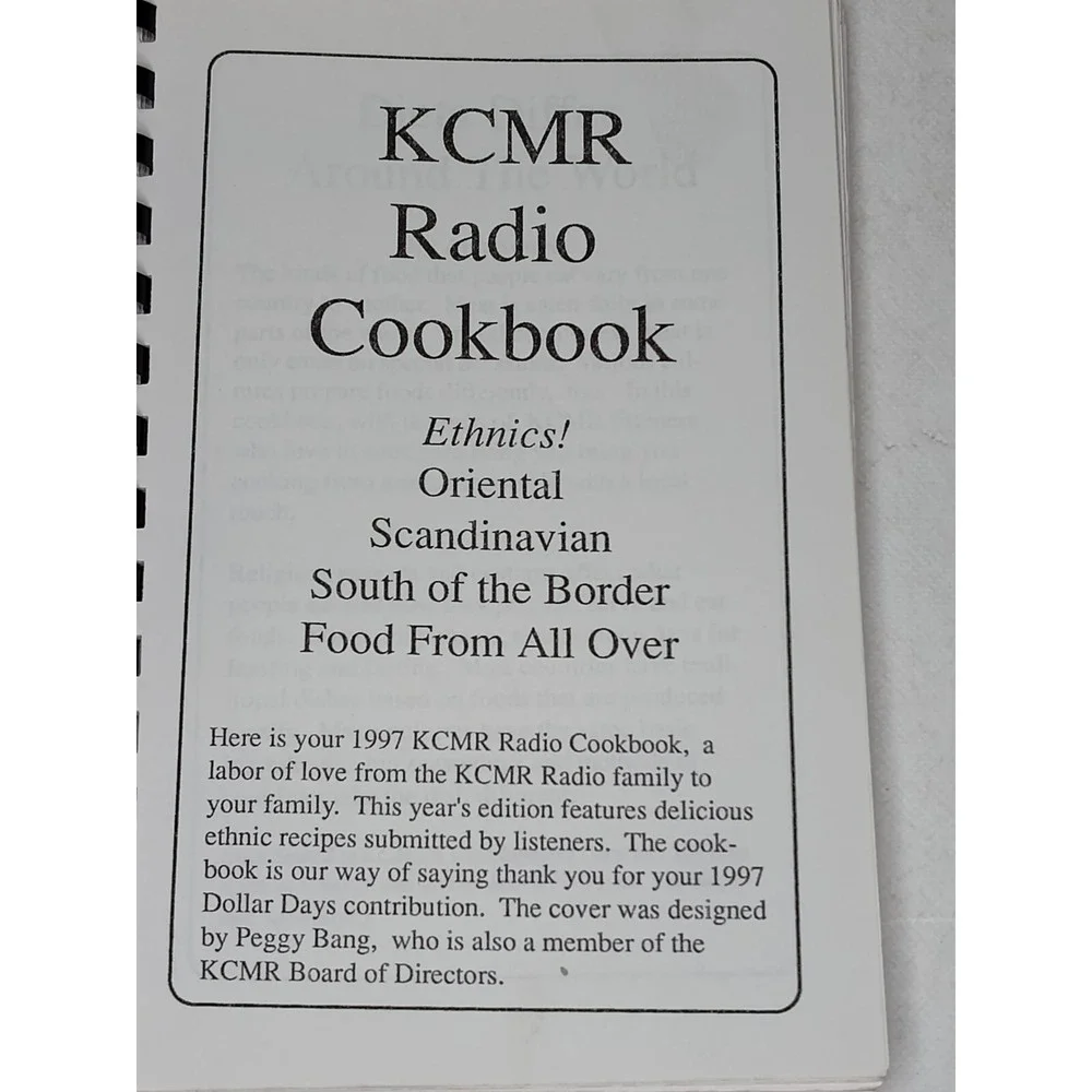 Cookbook KCMR‎ ETHNICS Cooking 1997 Radio Food Very VTG Great Rare SEE